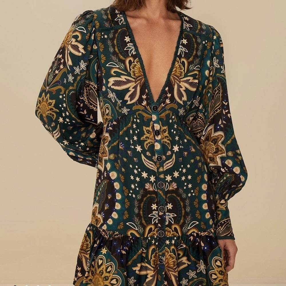 FARM RIO JAIPUR MINI DRESS NWT SIZE L
